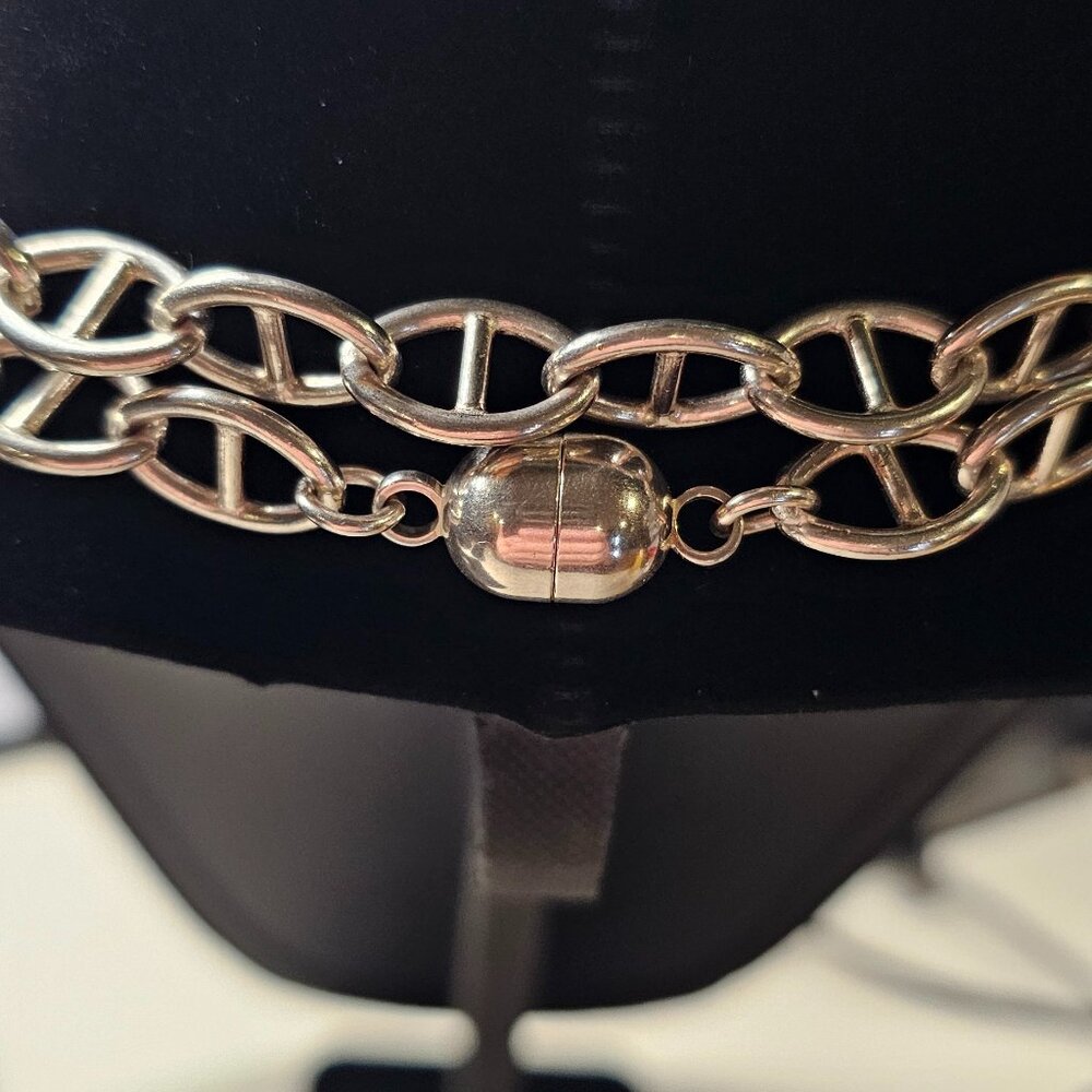 Milor Italy 925 Sterling Silver 36” Heavy Statement Chain Necklace 98g - Picture 4 of 8